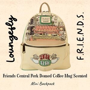 LOUNGEFLY Friends Central Perk Domed Coffee Mug Scented Mini Backpack